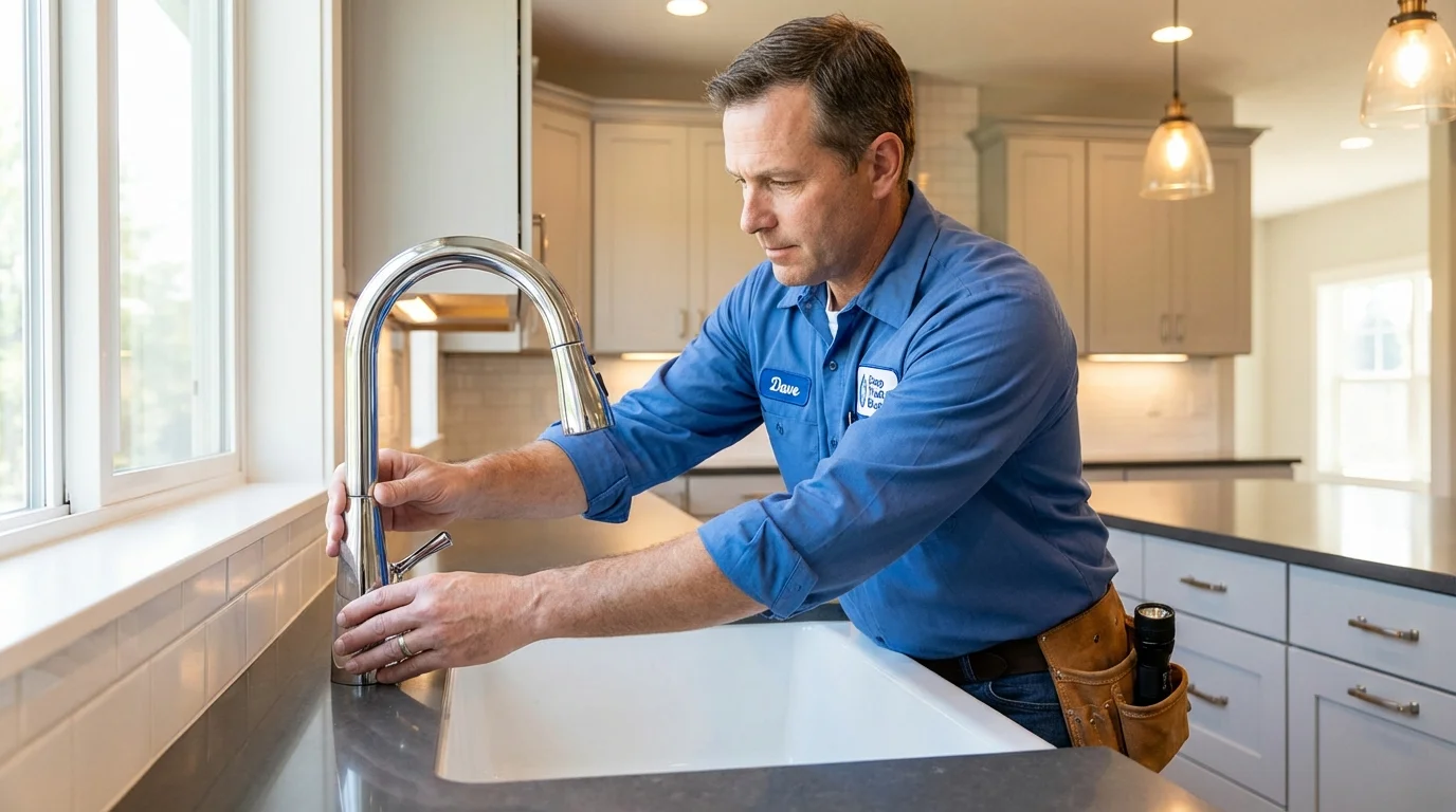 Kitchen faucet installation by Johns Plumbing LLC in Jackson Heights