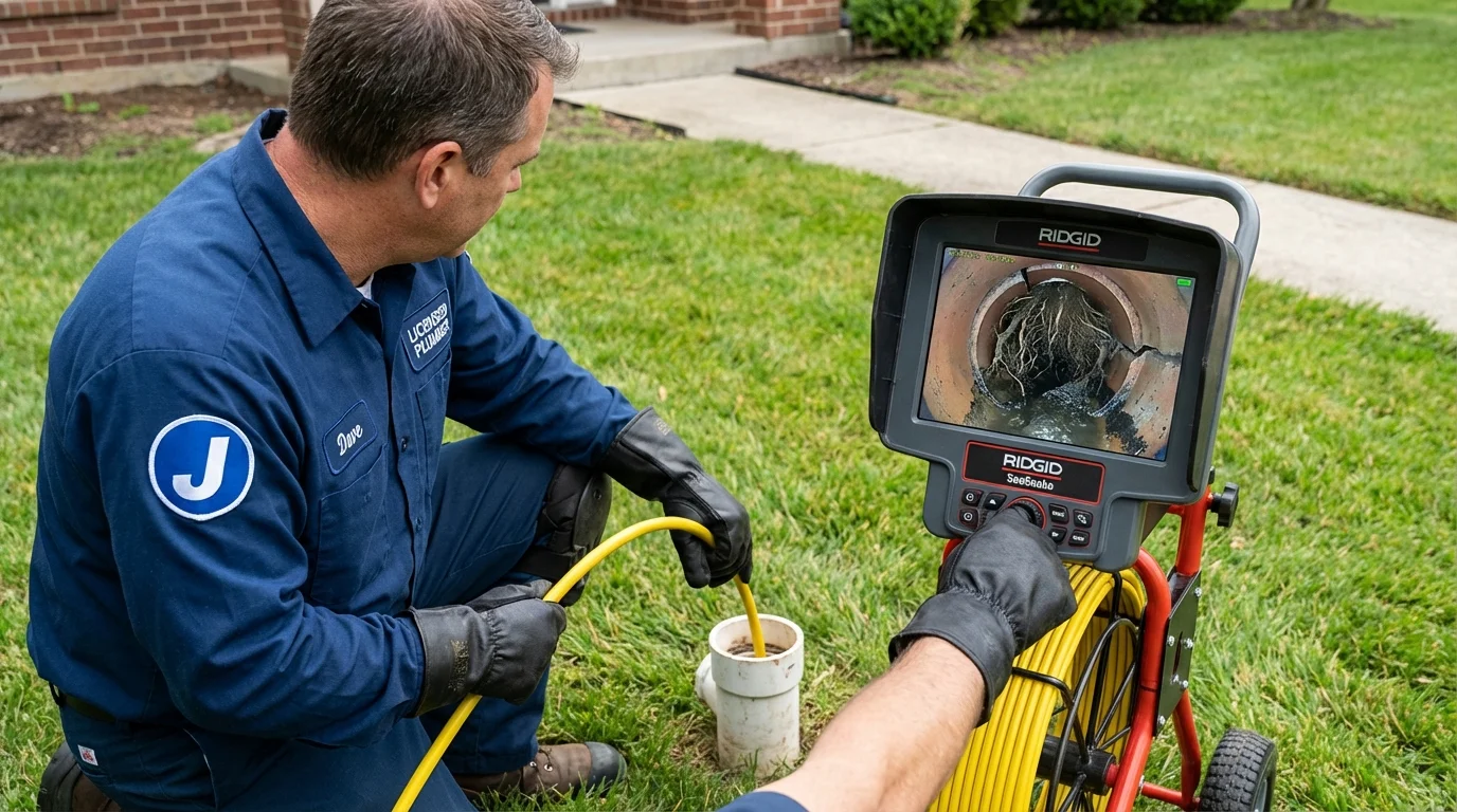Sewer camera inspection being performed by Johns Plumbing LLC in Jackson Heights